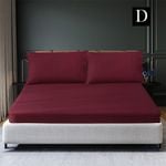 LINENOVA Ultra Soft Cotton Blend Sheet Set-Burgundy Double