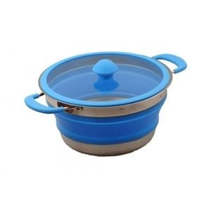 3L Collapsible Silicone Cooking Pot for Camping Caravan Camper Trailer Boat RV