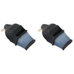 2PK Fox 40 Summit Sonik Blast CMG Whistle w/ Breakaway Lanyard Black