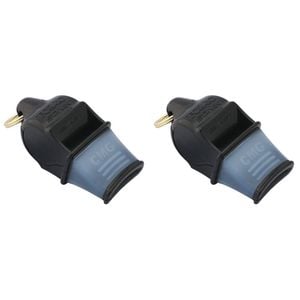 2PK Fox 40 Summit Sonik Blast CMG Whistle w/ Breakaway Lanyard Black