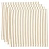 Set of 4 Beige French Maison Stripe Cotton Napkins