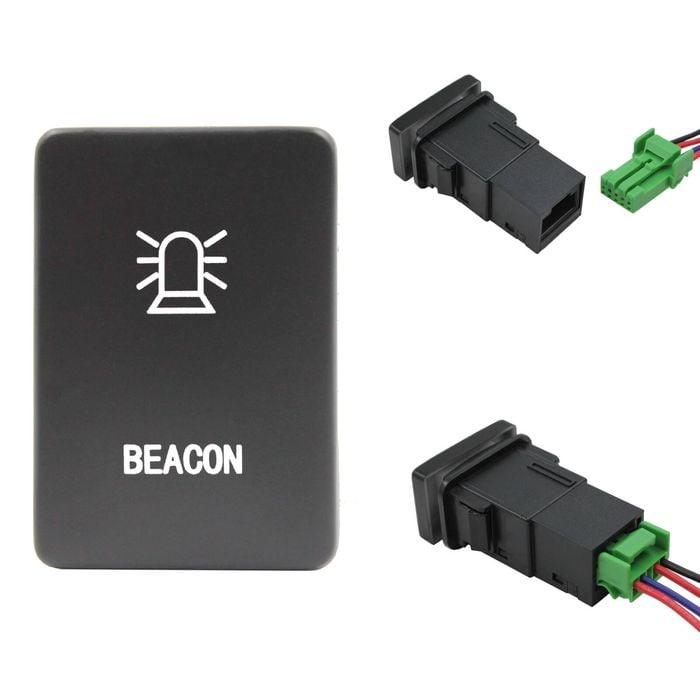 Switch Boss Blue LED Push Switch for Mitsubishi Triton (MQ MR) Pajero (QE QF) - Beacon