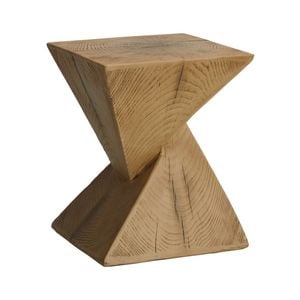 Oikiture Side Table Coffee Bedside End Stool Magnesium Cement Natural