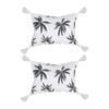2PK Good Vibes Inflatable Beach Pillow With Tassels Havana 40x29x13cm