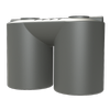 Melro Tanks 7010L Slate Grey Slimline Poly Water Tank