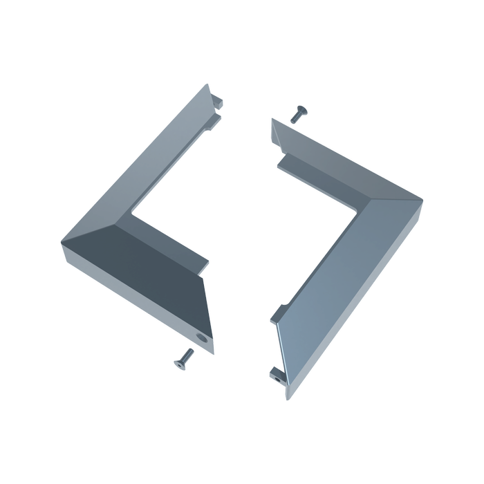 ProtectorAl 100 x 100mm Deep Ocean Aluminium 2 Part Flanged Post Domical Cover Plate