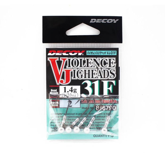 Decoy VJ31F Violence Round Ball Shape Fishing Jighead 1/20oz 2
