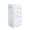 Beauty Salon Storage Trolley Hair Salon Stations Cabinet with Hairdryer Holder 32 x 30 x 80cm