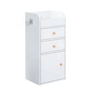 Beauty Salon Storage Trolley Hair Salon Stations Cabinet with Hairdryer Holder 32 x 30 x 80cm