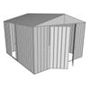 Build-a-Shed 3.0 x 3.0 x 2.3m Double Hinge and Single Sliding Door Shed - Zinc