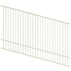 ProtectorAl 1201-2400W x 1500H Surfmist Flat Top Pool Fence Panel Raked Up to 15º