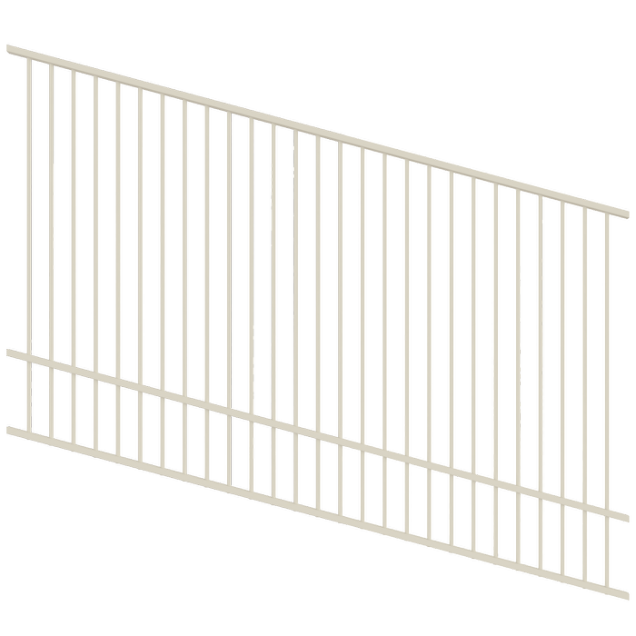 ProtectorAl 1201-2400W x 1500H Surfmist Flat Top Pool Fence Panel Raked Up to 15º