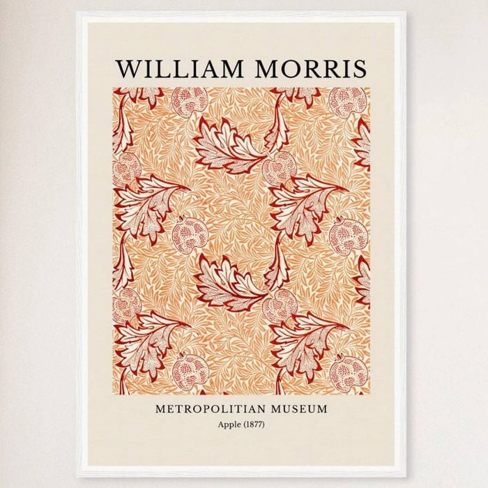 Galrie William Morris Apple Print from Metropolitan Museum (1877) - Elegant Wall Art, White Frame, A0 84 x 119cm (33 x 47inch)