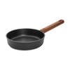 Eco Logic Aluminium Frypan w/ Wooden Handle Round 20cm - Black