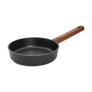 Eco Logic Aluminium Frypan w/ Wooden Handle Round 20cm - Black