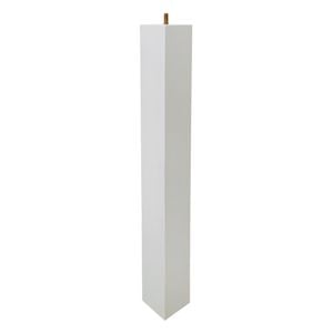 Adoored 73 x 73 x 710mm White Square Pine Furniture Leg