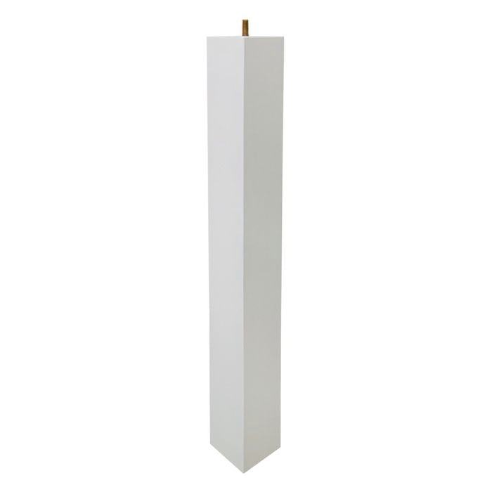 Adoored 73 x 73 x 710mm White Square Pine Furniture Leg