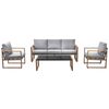 Naomi Outdoor Lounge Garden Set 4 Piece Dark Grey