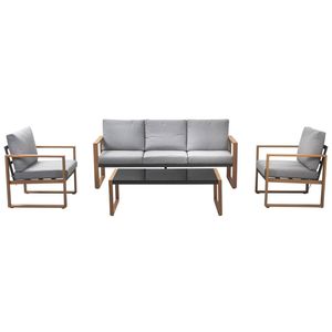 Naomi Outdoor Lounge Garden Set 4 Piece Dark Grey