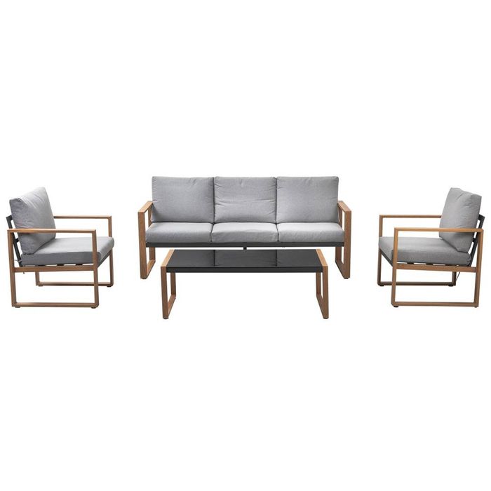 Naomi Outdoor Lounge Garden Set 4 Piece Dark Grey