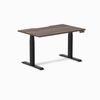 Desky Dual Scalloped Melamine Sit Stand Desk Matte Black Frame 120cm