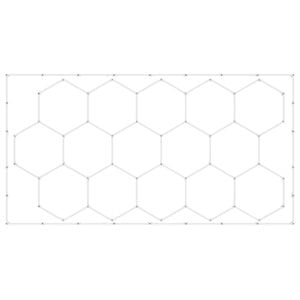 VEVOR Hexagon Garage Lights 6500K 15 Grid Systems DIY Cool White for Gym Basement Workshop