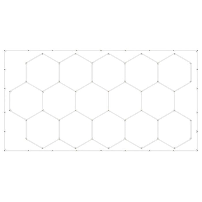 VEVOR Hexagon Garage Lights 6500K 15 Grid Systems DIY Cool White for Gym Basement Workshop