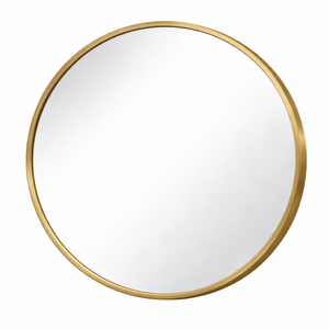 Barelli 800 x 800mm Signature High Specification Serena Round Brushed Gold Framed Mirror