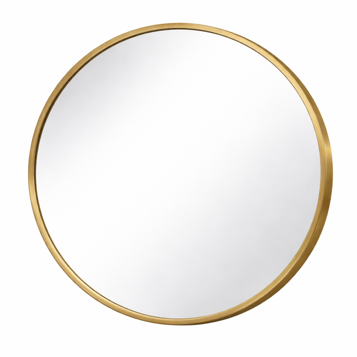 Barelli 800 x 800mm Signature High Specification Serena Round Brushed Gold Framed Mirror