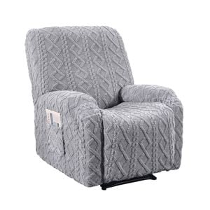 Artiss Recliner Chair Covers With Storage Side Pockets Grey Recliner Protector