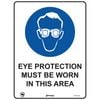Pinnacle 400 x 300mm Metal Eye Protection Must Worn In This Area Sign 