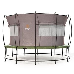 VULY Ultra 2 Pro Extra Large 16ft Trampoline with Enclosure - Round Kids Trampolines Bundle With Tent Wall and Shade Cover