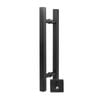 Ikonic 450 x 25mm Matte Black Square Pull Handle And Deadbolt Set