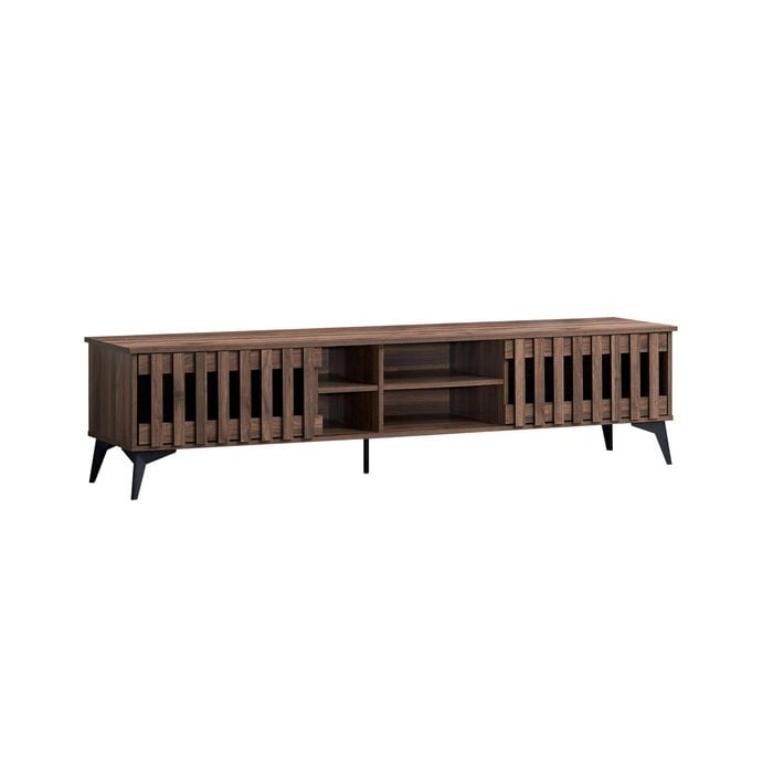 Kane Entertainment Unit TV Cabinet TV Stand 180cm 2 doors Walnut