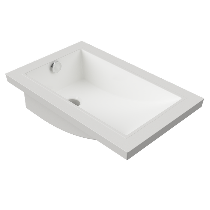 New England Joinery 425mm White Gloss Mini Rectangle Undermount Basin