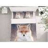 3D Snowflake Animal Fox 39 Bed Pillowcases Quilt King Size