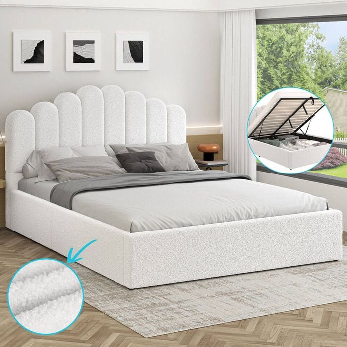 ALFORDSON Bed Frame Gas Lift Storage Base Queen