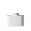 Attica 750mm Matte White Bentwood Fluted Curve Wall Hung Vanity With Natural Carrara Marble Top