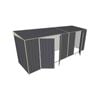 Build-a-Shed 1.5 x 5.2 x 2m Double and Single Hinged Side Door Skillion Shed - Grey