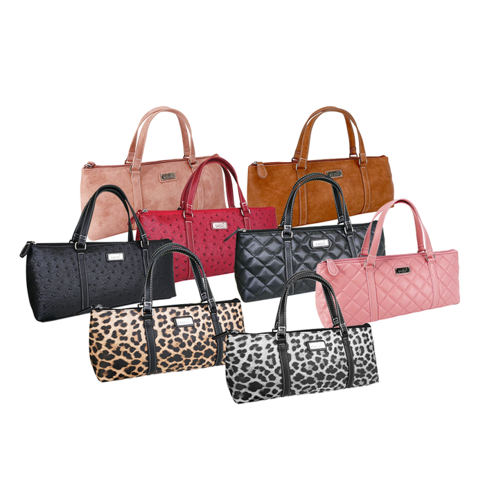 Sachi Wine Bottle Insulated Cooler Handbag Carrier Purse Bag w/ Handle Charcoal