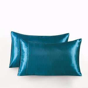 CleverPolly Satin Pillowcases - Teal, 48cm x 73cm (Twin Pack)