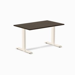 Desky Fixed Height Bamboo Office Desk Wheat Frame 120cm - Dark Bamboo