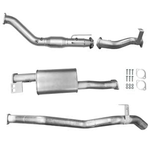 Ignite Exhausts Turbo Back For Toyota Landcruiser 76 Series Wagon 3" Cat & Muffler Raw Aluminised Steel