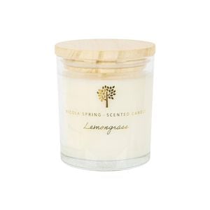 Soy Wax Scented Candle - 130g - Lemongrass - Fruity Summer Scent in Glass Jar - Long Burn Fragrance