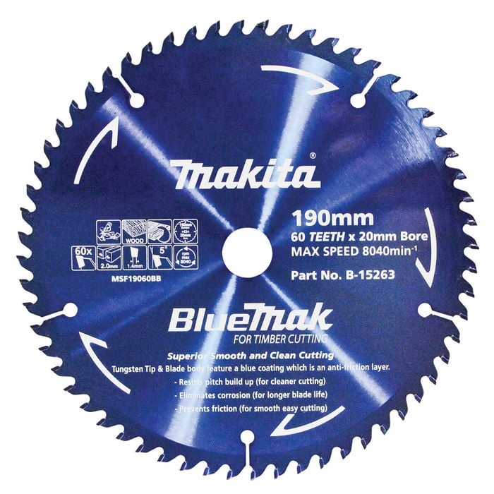 Makita 190mm 60T Bluemark Circ Saw Blade B-15263