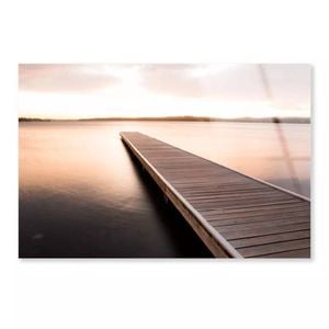 Wooden Pier On Sunrise   Print 100% Australian Made 90 x 60cm  (Acrylic)