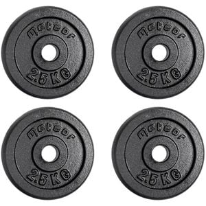 METEOR 2.5kgx4 Black Cast Iron Standard Weight Plates