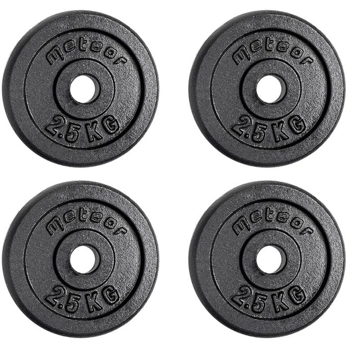 METEOR 2.5kgx4 Black Cast Iron Standard Weight Plates