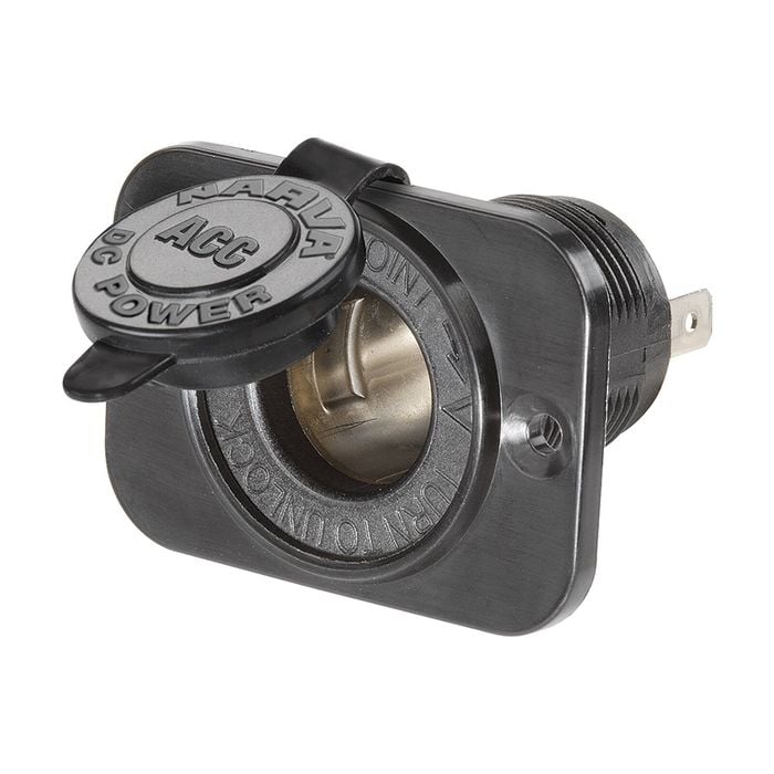 Narva 12/24V 20/10A Black Heavy-Duty Accessory Socket