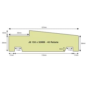 Doorjamb 137x40mm Fj Ut J6